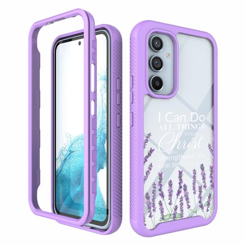 Coque antichoc pour Samsung Galaxy A54 5G - Housse robuste en silicone violet lavande