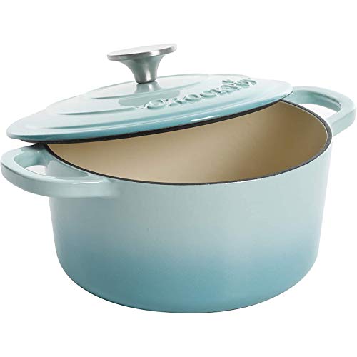 Image of Crock-Pot Artisan Round Enameled Cast Iron Dutch Oven, 7-Quart, Blush Pink