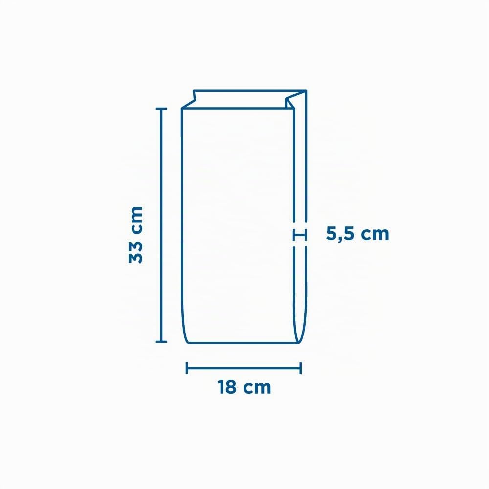 García de pou Sac Pour 1 Poulet 18+7X35 Cm Blanc Papier - 500 unités