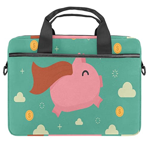 Bolso de mano y bandolera azul para hombre con monedero y soporte para portátil 13.3 pulgadas