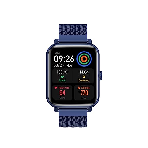 Image of Promate ProWatch-M18 Fitness Smart Watch, 1.78� AMOLED Display, 240+ Media Storage, Bluetooth Calling, IP68 Water Resistance | 20 Days Battery Life, 37 Sports Modes, Real-time HR Tracking (Blue)