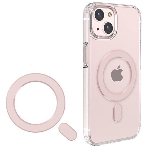 KALAPOP for Magsafe Universal Metal Rings Sticker Compatible with iPhone 15 Pro Max,15 Pro,15/14/13/12 Series,Samsung Galaxy,Google Pixel Series (Pink 1PCS Magnetic Ring)