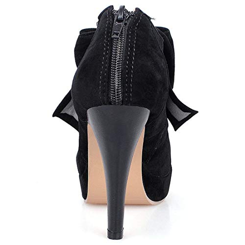 MAVMAX Women's Bow Mary Jane High Heel Platform Stilettos Pumps2