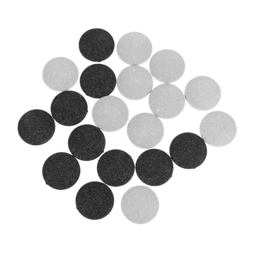 Image of MUCKLILY 20Pcs Replaceable Round Sandpaper Pads for Electronic Foot File 10 White 10 Black Pedicure Roller Heads for Foot Care and Callus Removal for Professional Use