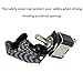 ESUPPORT 12V 20A Carbon Fiber Cover Rocker Toggle Switch SPST ON/Off Car Truck Boat 2Pin Pack of 5