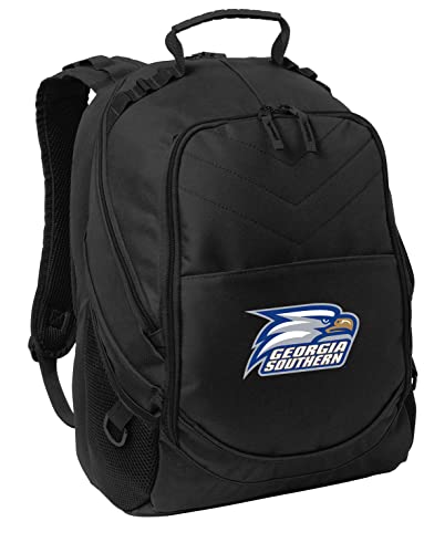 Image of Broad Bay Georgia Southern Backpack | Official GS Eagles Logo, Padded Laptop Computer Section, Premium 600 Denier Nylon Fabric,