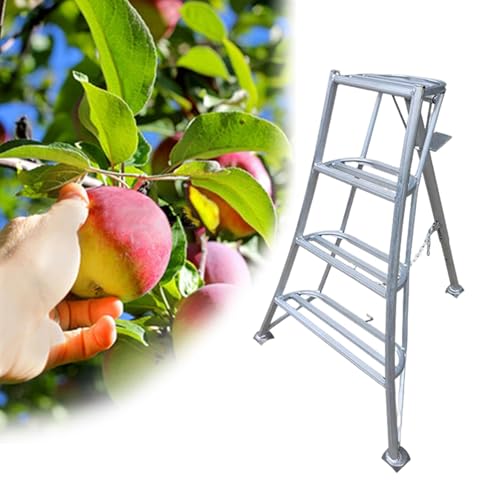 Escalera Tripode Escalera de Trípode para Huerto para Recolección de Fruta, Escaleras de Cosecha Domésticas de Altura Ajustable, Escalera de Recolección de Fruta de 3 Patas(130cm(51 1/8'))