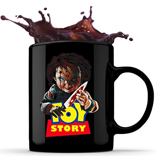 NA Taza de café de cerámica Chucky Story de 11 oz, Taza de té, Tazas de Chocolate, Tazas para Bebidas frías y Calientes, Idea