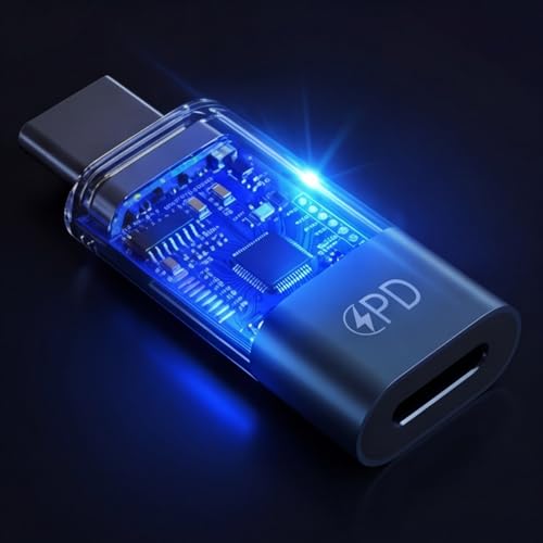 Image of Type C to Lightning Adapter 12W Fast Charging, USB C Male to Lightning Female Connector with 480Mbps Data Transfer, Translucent Converter for iPhone 17 /16 /15 Series (No OTG /Audio Support)
