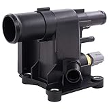 NewYall Engine Coolant Water Outlet Thermostat with Sensor for Mazda 3 5 6 2006-2015, CX-7 2010-2012 LF941517Z LF94-15-17Z 902-690