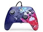 PowerA Advantage Plus Wired Controller for Xbox Series X|S - Night Blossom, officially licensed, adjustable height thumbsticks, hall effect, mappable buttons, works with Xbox One and Windows 10/11 PC