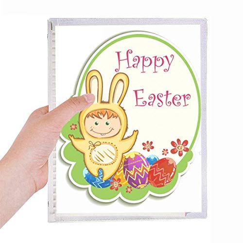 Carnet de notes en spirale rechargeable de Pâques à motif lapin