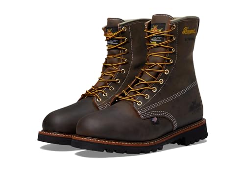 Thorogood American Legacy 8” Insulated Waterproof Work Boots for Men with 400g Thinsulate Insulation & Oil- and Slip-Resistant Rubber Outsole