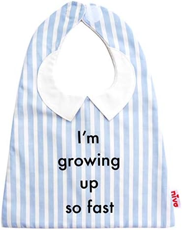 [NIVA] 日本製 襟付き 裏パイル ストライプシャツ風おしゃれ男の子スタイ 出産祝い ギフトBOX入り よだれかけ ハーフバース