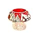 Xmas Gifts Red Winter Round Candle Holder, Christmas New Year Design Glass Candleholder, Candle Stand