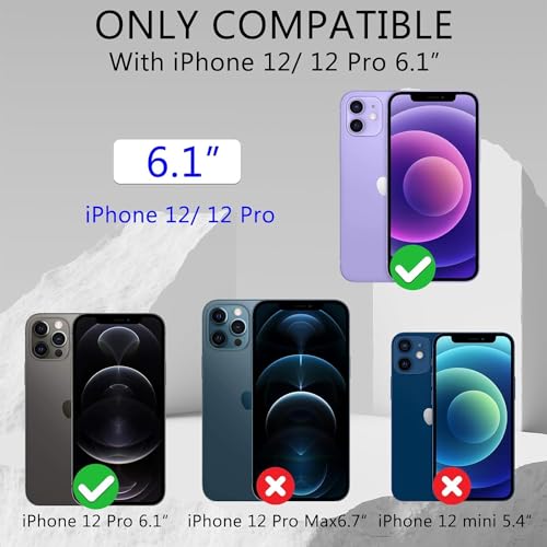 Image of 2 Pack 360 Degree Privacy Tempered Glass for iPhone 12 /iPhone 12 Pro - Anti-Spy, Anti-Scratch, 6.1-Inch Screen Protector