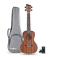 Comes with deluxe gig Bag and headstock tuner Start your musical journey with comfort and classic ukulele tone Distinctive concert body provides a smooth, player-friendly feel Hone and practice your live persona with responsive on-board electronics