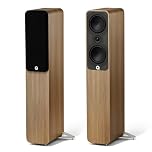 Q ACOUSTICS 5040 Floorstanding Speaker Pair Holme Oak - 5" Mid/Bass Drivers, 1" Tweeter - TV Speakers for Surround Sound System - Vinyl Record Player Speakers Hifi, Gaming PC Speakers