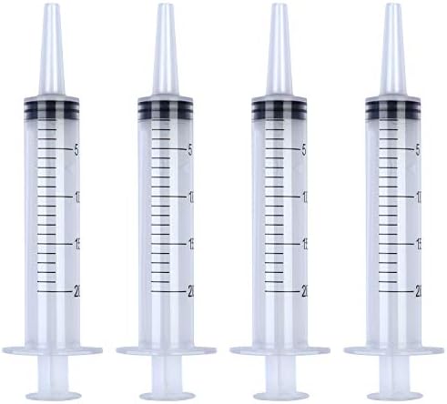 Cygnus 4 Pack – 20ml Syringes Without Needle for Measuring, Lip Gloss, Liquid refilling, Dispensing, DIY Crafts, DIY Lip Gloss Accessories, Feeding Pets, Food, Scientific Labs