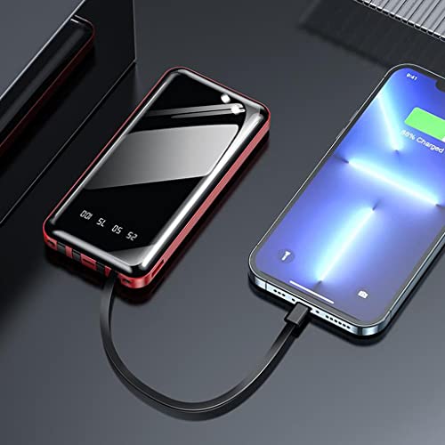 Batería portátil 10000 mAh con hilos integrados para evitar falta de carga móvil 6