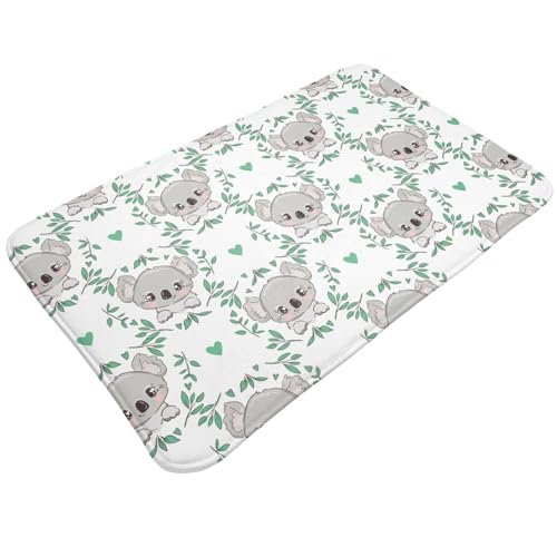 Alfombras de baño antideslizantes y lavables, tapetes de cocina para piso, alfombras de entrada para interiores, lindo tapete de koala para lavandería, cuarto de baño, tapete de puerta de baño con