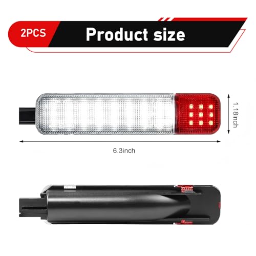 Juego 2 Lámparas LED para Panel de Puerta de Auto, Luz de Cortesía miniatura 2