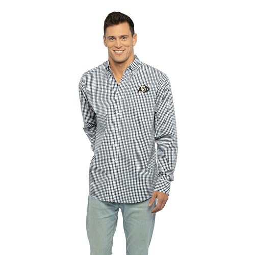 Camisa abotonada de hombre para oficina y eventos casuales en color del equipo