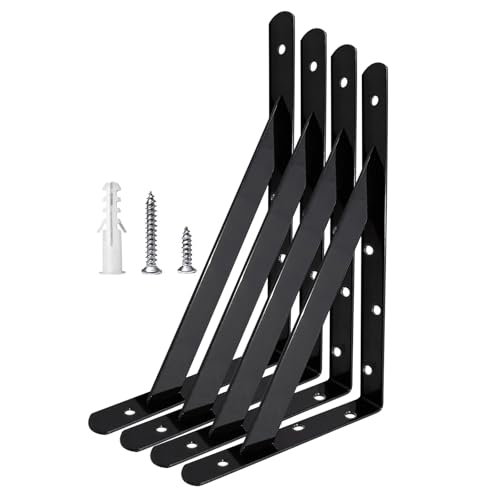 Shelf Brackets 18 Inch x 12 Inch Heavy Duty Shelf Brackets 4 6 8 10 12 14 16 18 20 Inch L Brackets Heavy Duty for Shelves Wall Mount Metal Brackets for Wood