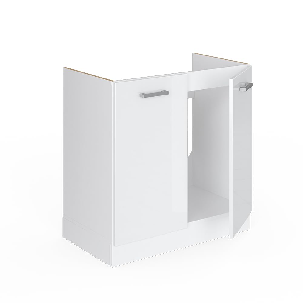 Glazen keukenkast R-Line Beton 80 cm Vicco | Beton | Glazen hangkast 80