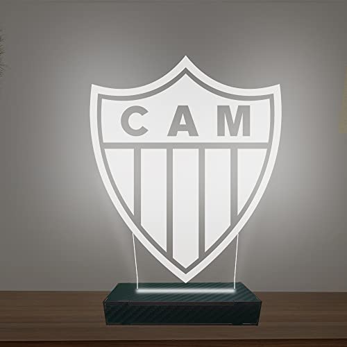Lumin&aacute;ria Led 3d Time Atl&eacute;tico Mineiro Abajur Luxo