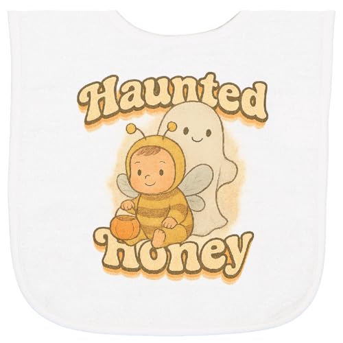 inktastic Haunted Honey Halloween Baby Outfit Bee and Ghost Baby Terry Cloth Bib