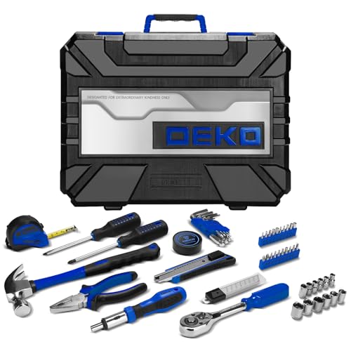 Image of DEKOPRO Tool Set: 228 Piece Home Tool Kit, Household Basic Repair Tool Set Comes with Storage ToolBox, Socket Wrench Set for Car, Hand Tool Box Set for Home - Blue