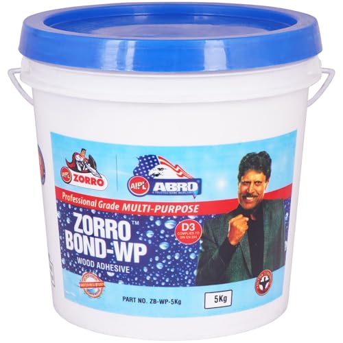 Image of ABRO ZORRO BOND-WP Wood Adhesive Professional Grade Multi-Purpose Water-Resistant Heavy-Duty Glue with Extreme High Bond Strength for Woodwork Furniture Home Office (5Kg)