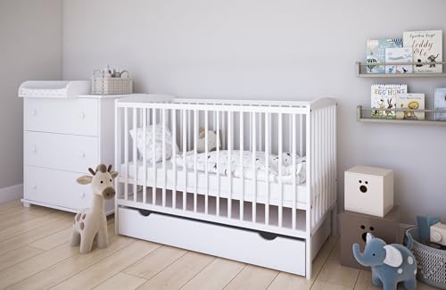 Pinolino Kinderbett Lenny 140x70 Cm - Massivholz Kiefer Weiß Mit Schlupfsprossen