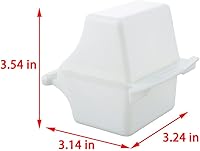 Vista 4 de 2 Pcs Small Bird Slot Feeder No Mess Cage Hanging Feeder Cup Plastic Food & Water Dispenser Bowl