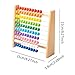 EHJRE Wooden Abacus Beads Toy Classic Math Toy 10 Row Addition and Subtraction Number Arithmetic Abacus 100 Beads for Toddlers