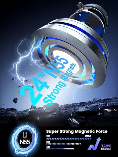 Image of NIZIX Vacuum Magnetic Suction Phone Holder, Foldable and Super-Fast Hands-Free Suction Cup Phone Mount for Car /Gym /Mirror /Smooth Surface, Compatible with iPhone Android and All Smartphones (Black)