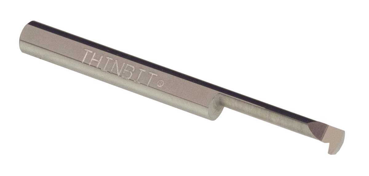 THINBIT AT31B16L Uncoated Solid Carbide Acme Threading Tool, 16 Threads per inch, 0.187" Minimum bore, 0.625" Reach, Standard Elliptical Neck and 3/16" Shank
