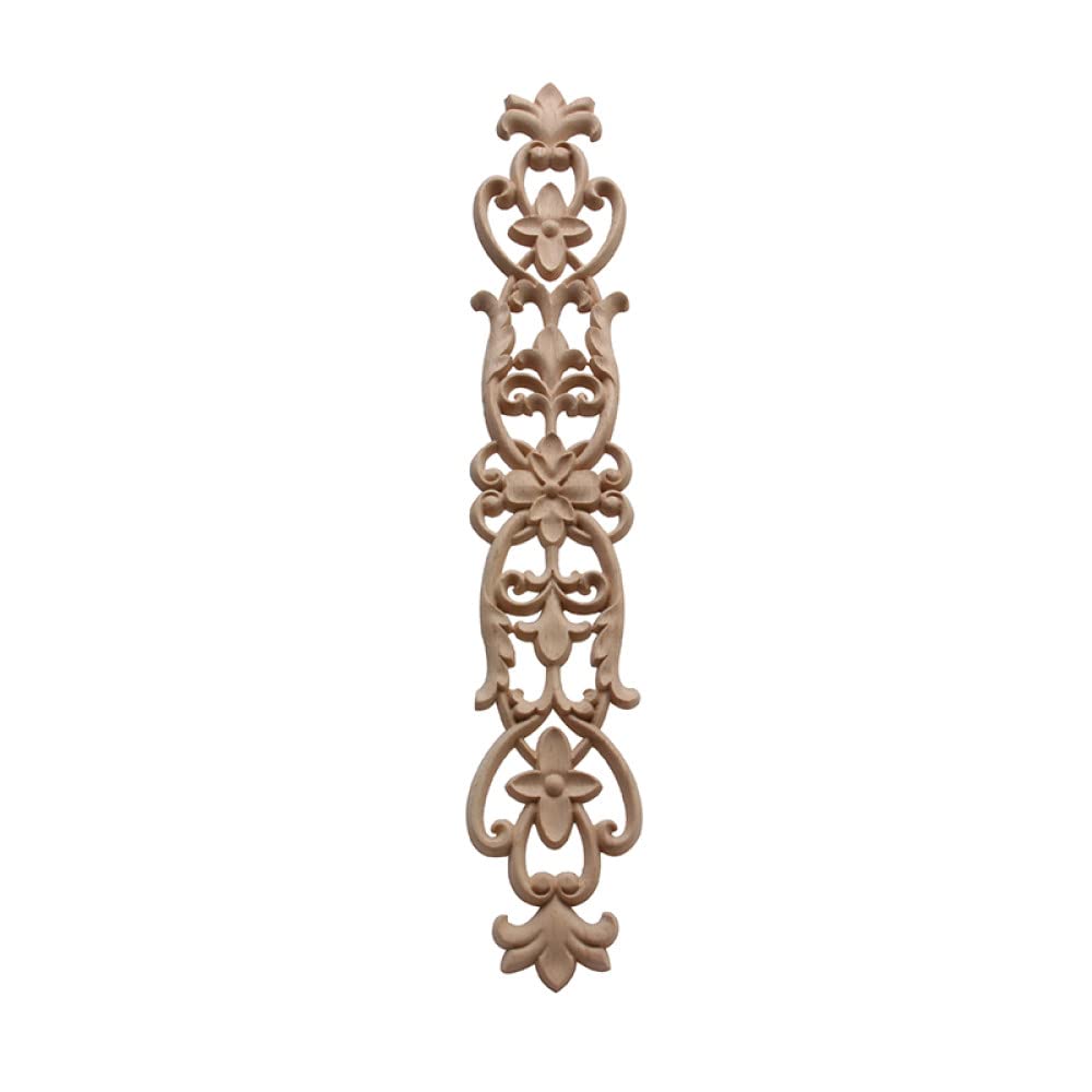 Onlay bois applique long décoration meubles et porte sculpture bois artisanat C271