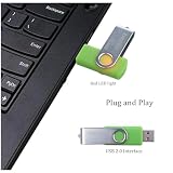 ENUODA Pamięć USB 8 GB 5 Sztuki USB 2.0 Pendrive Metalowa Obrotowe Dyski Kciuki Napęd(Czarny Niebieski Zielony Czerwony Fioletowy)