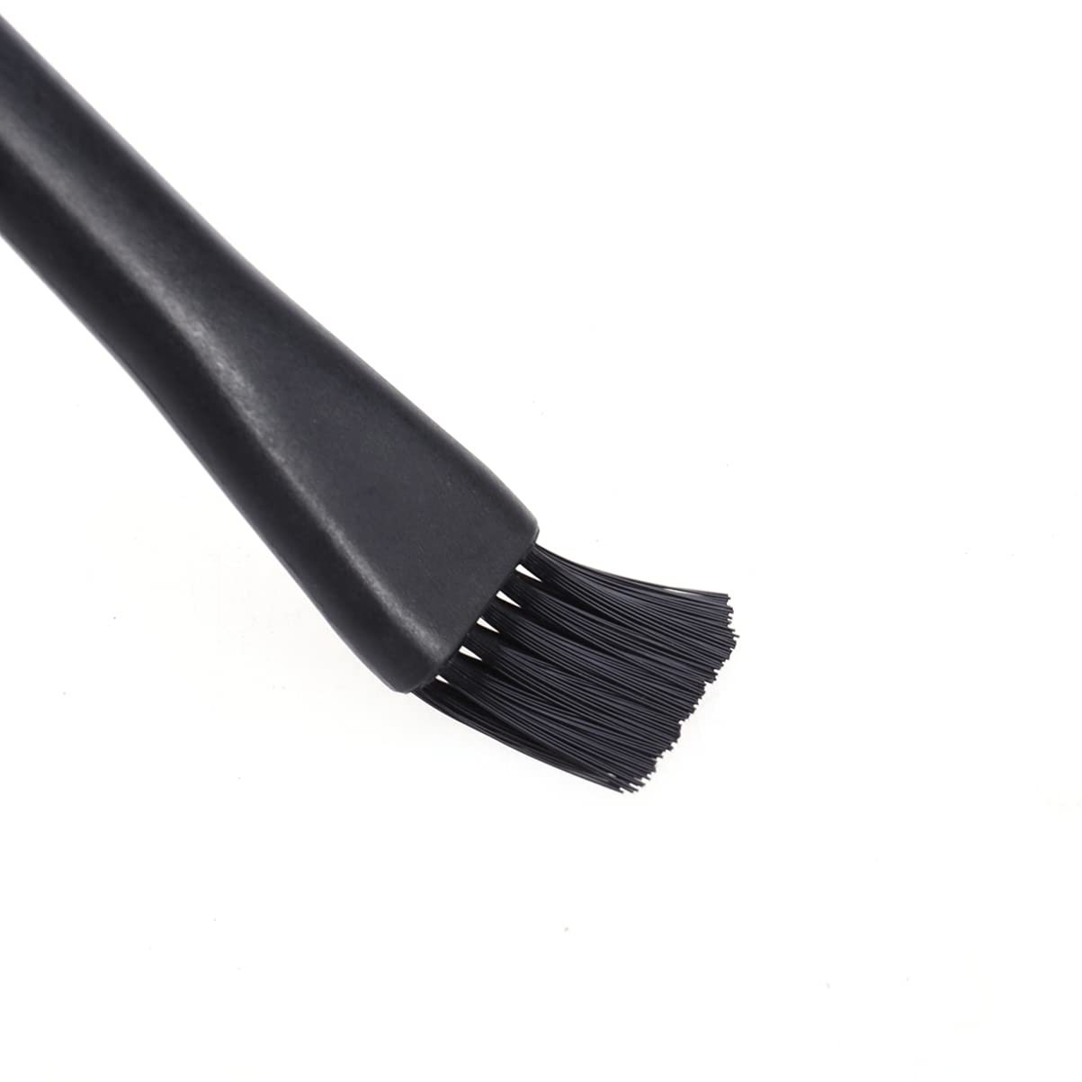 TEHAUX Anti- static Round Handle Brush Small Portable Plastic Handle Nylon Anti Static Brushes Computer Keyboard Cleaning Brush Kit Anti ESD Brushes 5pcs, Black