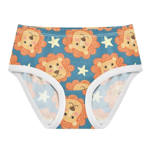 Wusikd Cute Cartoon Lions Girls' Underwear Cotton Girls Briefs Soft Toddler Underwear 6T