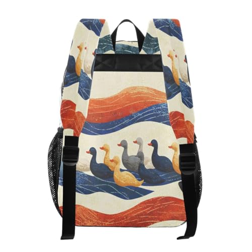 ALAZA Animal Duck Colorful Clear Backpack PVC Transparent Bookbag Heavy Duty for Student Boy Girl Kids Adult School Travel Work3