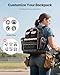 VEVOR Tool Backpack, 56 Pockets, Heavy-duty Tools Storage Organizer Work Bags Backpack with Laptop Compartment & Molded Base, Electrician Jobsite Backpack for Electrician, Repairman, and HVAC Techs