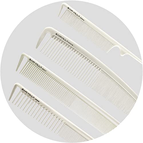 Sam Villa Signature Series Professional 8-Piece Cutting & Hair Parting Comb Set With Case #TOP3
