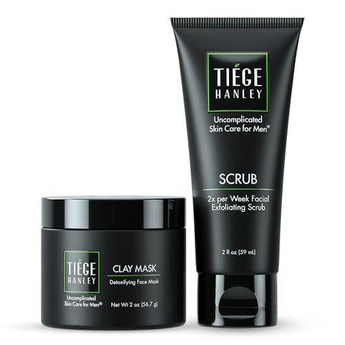 Tiege Hanley Mens Detoxifying Facial Clay Mask & Exfoliating Face...