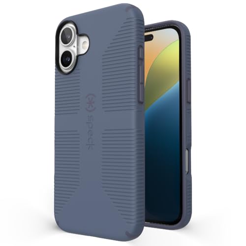 Image of Speck CandyShell Grip Case iPhone 16 Plus - Slim MagSafe - Mystery Blue /Faded Denim