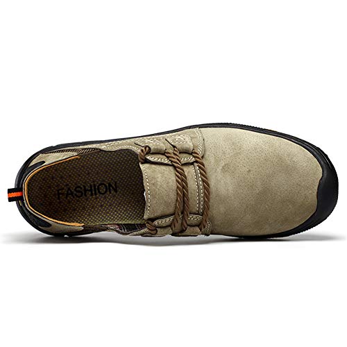 BIFINI Men's Suede Oxford Shoes Casual Lace Up Flats Driving Loafers3