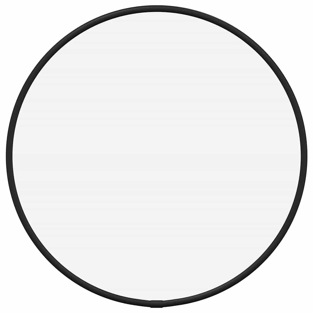 Vidaxl (Black, 30 Cm) Wall Mirror Round Bathroom Vanity Make Up Mirror Multi Colours/Sizes