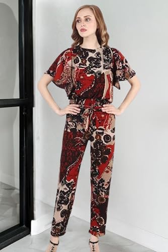 Image of POPWINGS Casual Bagru Printed Cotton Top and Skirt Set for Women || Pom Pom Top and Long Slit Skirt Set for Women || Two Piece Women Set for Summer